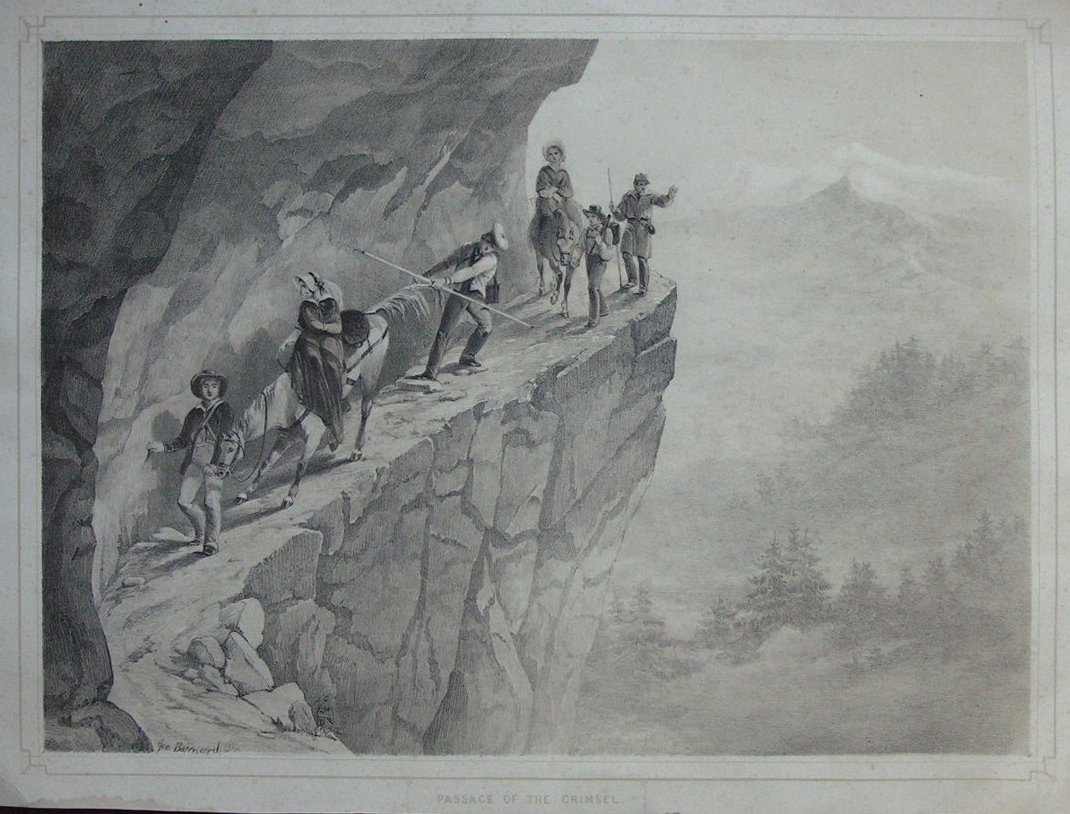 Lithograph - Passage of the Grimsel